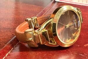 Women's Studio Time Watch, Gold Tone with Face Color Matching Band Wrap